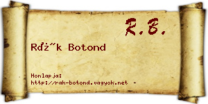 Rák Botond névjegykártya